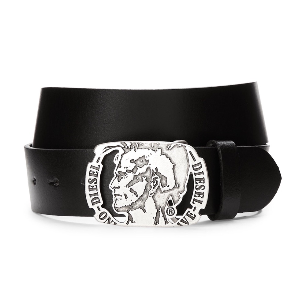 Diesel Men’s Logo Buckle Black Belt “New”